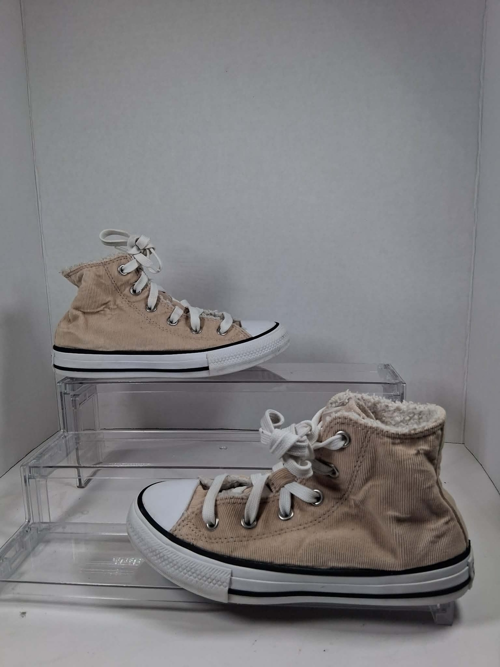 Converse Chuck Taylor All Star High Top Corduroy Faux Fur Kids US 13